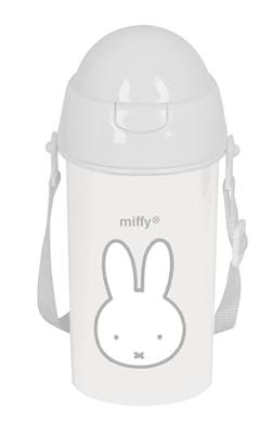 Fles met deksel en rietje Miffy Niebla Grijs PVC 500 ml