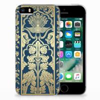 Apple iPhone SE | 5S | TPU Case | Beige Flowers - thumbnail