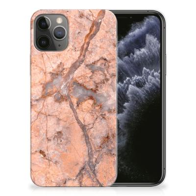 Apple iPhone 11 Pro | TPU | Siliconen hoesje | Marmer Oranje Apple iPhone 11 Pro | TPU | Siliconen hoesje | Marmer Oranje