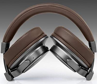 Muse M-278 BT Bluetooth hoofdtelefoon, over-ear, draadloos afspelen tot 12 uur, opvouwbaar, geïntegreerde headset, grijs/bruin