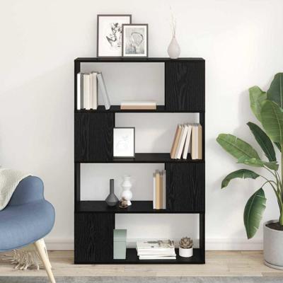 Tv-meubelset Wandgemonteerd Zwart 80 x 24 x 125 cm Bewerkt hout