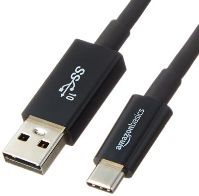 Amazon Basics USB-C to USB-A 3.1 Gen 2 Adapter Charger Cable, Fast Charger, 10Gbps High-Speed, USB-IF Certified, Compatible with iPhone 15, iPad, Samsung Galaxy, Tablets, Laptops, 0.9 m, Black