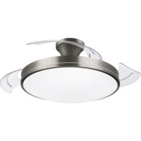 Philips LED Atlas Plafondventilator 28 W, 35 W (Ø x h) 490 mm x 418 mm Nikkel Met lamparmatuur, Timer - thumbnail
