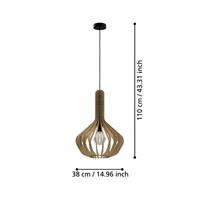Eglo Houten hanglampVelasco Ø 38cm - 900152 - thumbnail