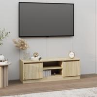 Tv-meubel met deur 102x30x36 cm sonoma eikenkleurig - thumbnail