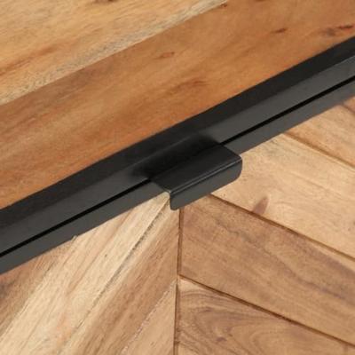 VidaXL Opbergbox 60x30x30 cm massief acaciahout en ijzer VidaXL Opbergbox 60x30x30 cm massief acaciahout en ijzer