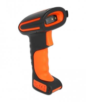 Delock 90507 2D-barcodescanner Bluetooth 1D, 2D LED Zwart, Oranje Smartphone- en tabletscanner