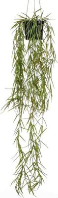 Emerald kunstplant hangend in pot wasbloem 80 cm