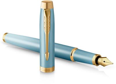 Parker IM Rituals vulpen, turkoois GT, medium, giftbox