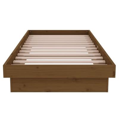 Bedframe massief hout honingbruin 75x190 cm 2FT6 Small Single
