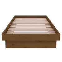 Bedframe massief hout honingbruin 75x190 cm 2FT6 Small Single - thumbnail