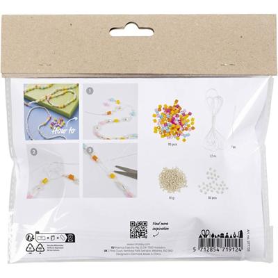Creativ Company Mini hobbyset sieraden, halskettingen en armband, diverse kleuren, 1 doos