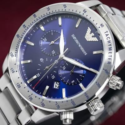 Emporio Armani blauwe wijzerplaat HerenhorlogeAR11306
