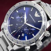 Emporio Armani blauwe wijzerplaat HerenhorlogeAR11306 - thumbnail