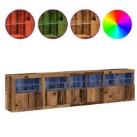 Dressoir Oud hout 283 x 37 x 67 cm Bewerkt hout - thumbnail