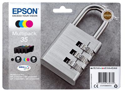 Epson C13T35864020 27.3ml 16.1ml Zwart, Cyaan, Geel inktcartridge