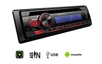 Pioneer DEH-S110UBB | 1DIN RDS-autoradio met rode toetsverlichting | Display blauw | Android ondersteuning | 5-band equalizer | CD | MP3 | USB | AUX-ingang | ARC app - thumbnail