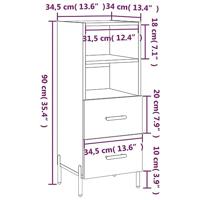 Dressoir 34,5x34x90 cm bewerkt hout wit - thumbnail