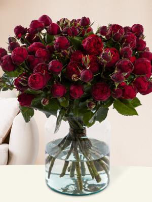 Boeket rode rozen in hartvorm - Red Naomi