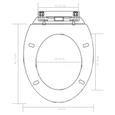 Toiletbril soft-close met quick-release ontwerp zwart Toiletbril soft-close met quick-release ontwerp zwart