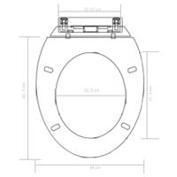 Toiletbril soft-close met quick-release ontwerp zwart - thumbnail
