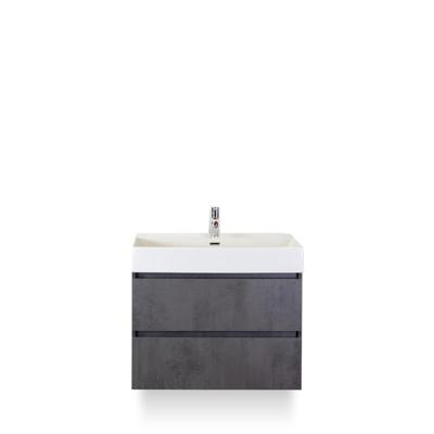 Maxx XL Badmeubelset 80 cm - Beton Antraciet - Wastafel Kube 1 kraangat