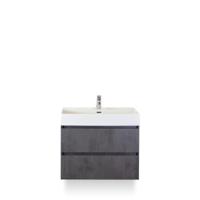 Maxx XL Badmeubelset 80 cm - Beton Antraciet - Wastafel Kube 1 kraangat - thumbnail