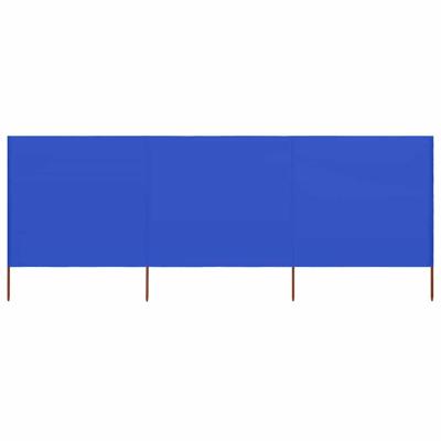VidaXL Windscherm 3-panelen 400x120 cm stof azuurblauw
