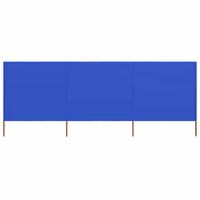VidaXL Windscherm 3-panelen 400x120 cm stof azuurblauw - thumbnail