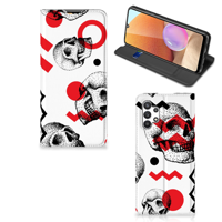 Mobiel BookCase Samsung Galaxy A32 4G | A32 5G Enterprise Editie Skull Red - thumbnail