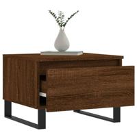 Salontafels 2 st 50x46x35 cm bewerkt hout bruin eikenkleur - thumbnail