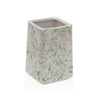 Tandenborstelhouder Versa Grijs Keramisch Plastic 7 x 10 x 7 cm - thumbnail