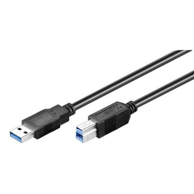 EDM 51264 USB 3.0 A-B 1 kabel, zwart 8 m, zwart