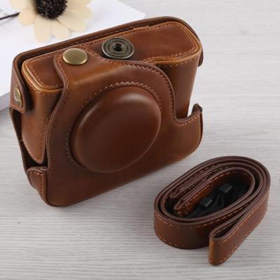 Full Body camera PU lederen draagtas met riem voor Canon G16 (bruin)