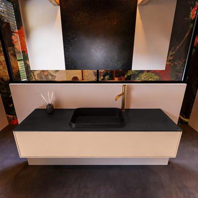 Badkamermeubelset Mondiaz Erin 150 cm met 1 Lade met RIDGE Wastafel Midden Urban met 1 kraangat Greeploos Mat Rosee Badkamermeubelset Mondiaz Erin 150 cm met 1 Lade met RIDGE Wastafel Midden Urban met 1 kraangat Greeploos Mat Rosee