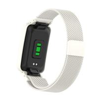 Milanese loop bandje met case - Wit - Xiaomi Smart Band 7 Pro - thumbnail