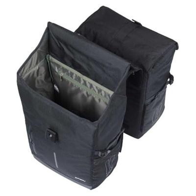 Basil Tas move dubbel mik zwart | 30l Basil Tas move dubbel mik zwart | 30l