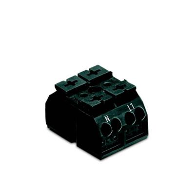 WAGO 862-2552 Apparaataansluitklem Veerklem Zwart 500 stuk(s)