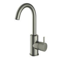 Wastafelmengkraan Hotbath Cobber X Met Draaibare Uitloop 27.8 cm Geborsteld Nikkel - thumbnail