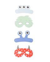 HEMA Feestmaskers monsters - 8 stuks - thumbnail