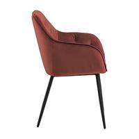 Bendt Eetkamerstoel 'Loren' Velvet, kleur Roze - thumbnail