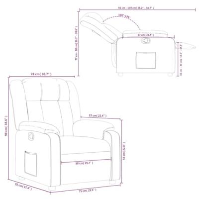 Fauteuil verstelbaar stof donkergrijs Fauteuil verstelbaar stof donkergrijs