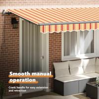 VidaXL Inklapbaar zonnescherm geel 400 x 200 cm stof - thumbnail