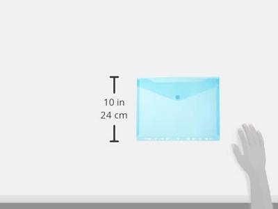 Documentenmap, met velcro sluiting, ft A4, geperforeerd, blauw, pak van 10 stuks