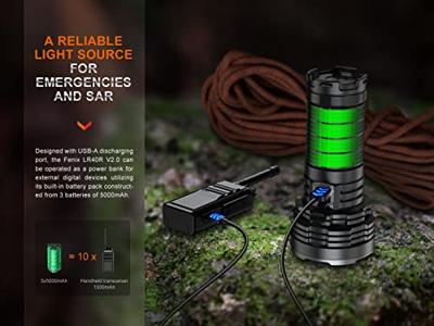 Fenix Light LR40R V2.0 Zaklamp werkt op een accu LED 15000 lm 842.5 g Fenix Light LR40R V2.0 Zaklamp werkt op een accu LED 15000 lm 842.5 g