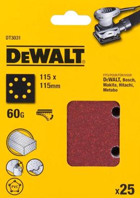 DeWALT DT3031 P60 Schuurpapier 1/4 Velcro VE=25 DeWALT DT3031 P60 Schuurpapier 1/4 Velcro VE=25