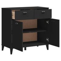 Dressoir VIKEN 80x40x80 cm massief grenenhout zwart - thumbnail