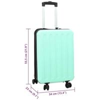 VidaXL Koffer met slot mintgroen 34 x 23 x 55.5 cm abs kunststof - thumbnail
