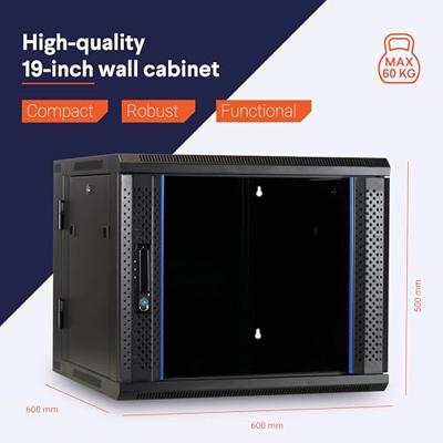 DSI 9U wandkast (kantelbaar) met glazen deur- DS6609-DOUBLE server rack