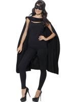 Superhero cape met masker zwart - thumbnail